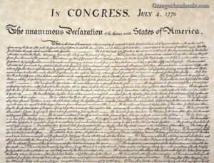 DECLARATION OF INDEPENDENCE Detail of the beginning of the Declaration of Independence, 4 July 1776.