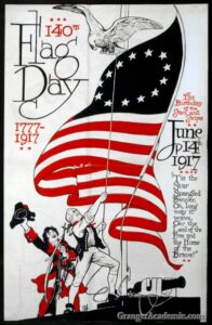 POSTER: FLAG DAY, 1917. Poster for Flag Day, celebrated on 14 June 1917.